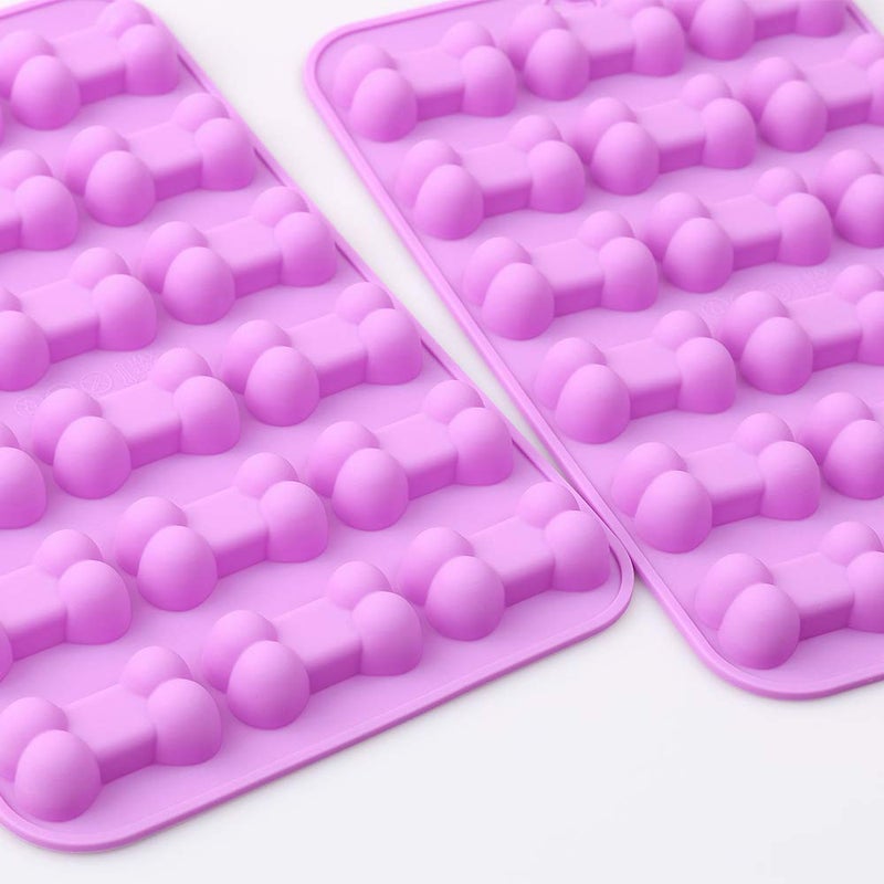 Cozihom Bone Shaped Silicone Molds, 18 cavity, Food Grade, for Chocolate, Candy, Cake, Pudding, Jelly, Dog Treats. 4 Pcs - Image 2